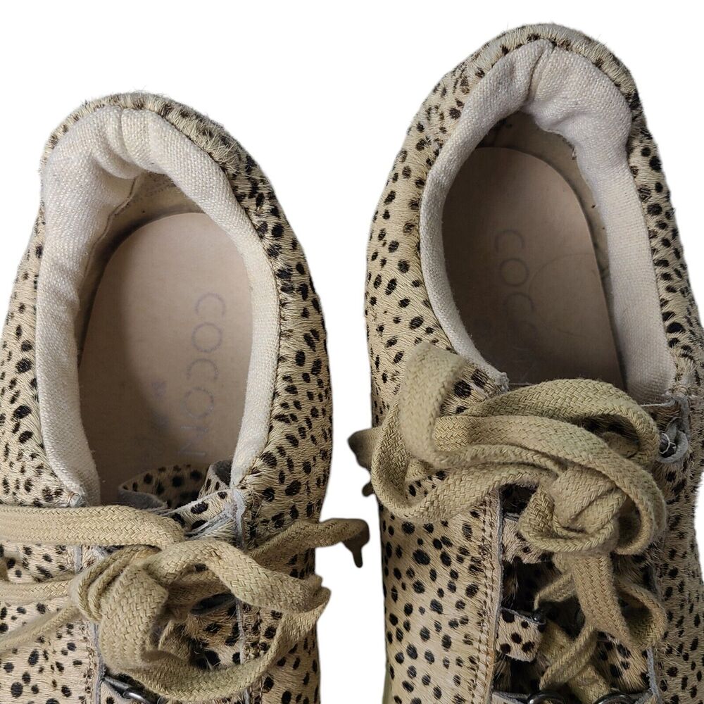 Coconuts by Matisse Relay Leopard Print Cowhair Sneakers Shoes Womens SZ 7 - Picture 5 of 11